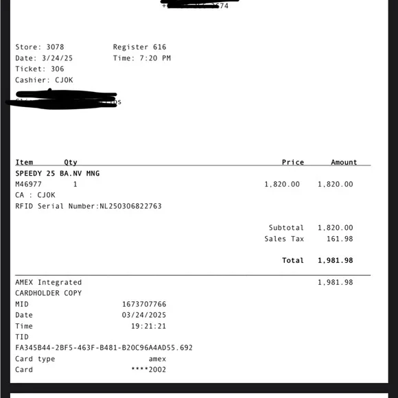 Louis Vuitton Brown Monogram Handbag with Orange Accents (Resale scarf included) - Picture 5 of 5